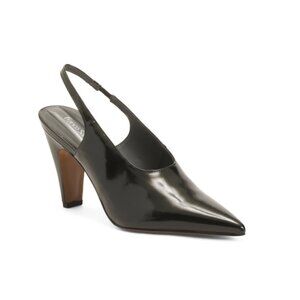 FRANCO SARTO Black Sorrento Slingback Heels